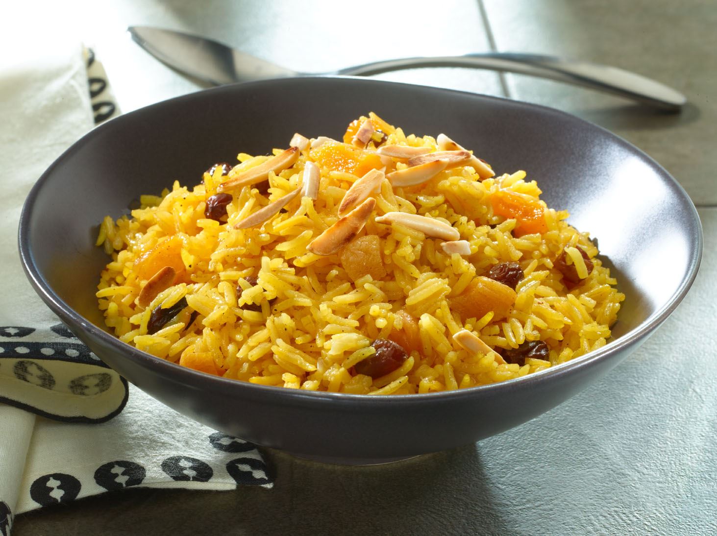 Golden Pilaf with Apricots, Raisins and Almonds