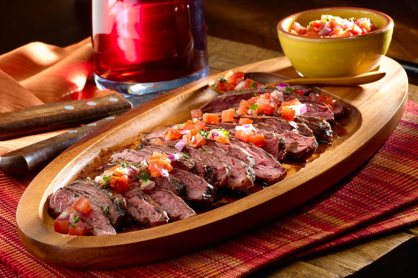 MyPlate Argentinian Grilled Steaks with Salsa Criolla