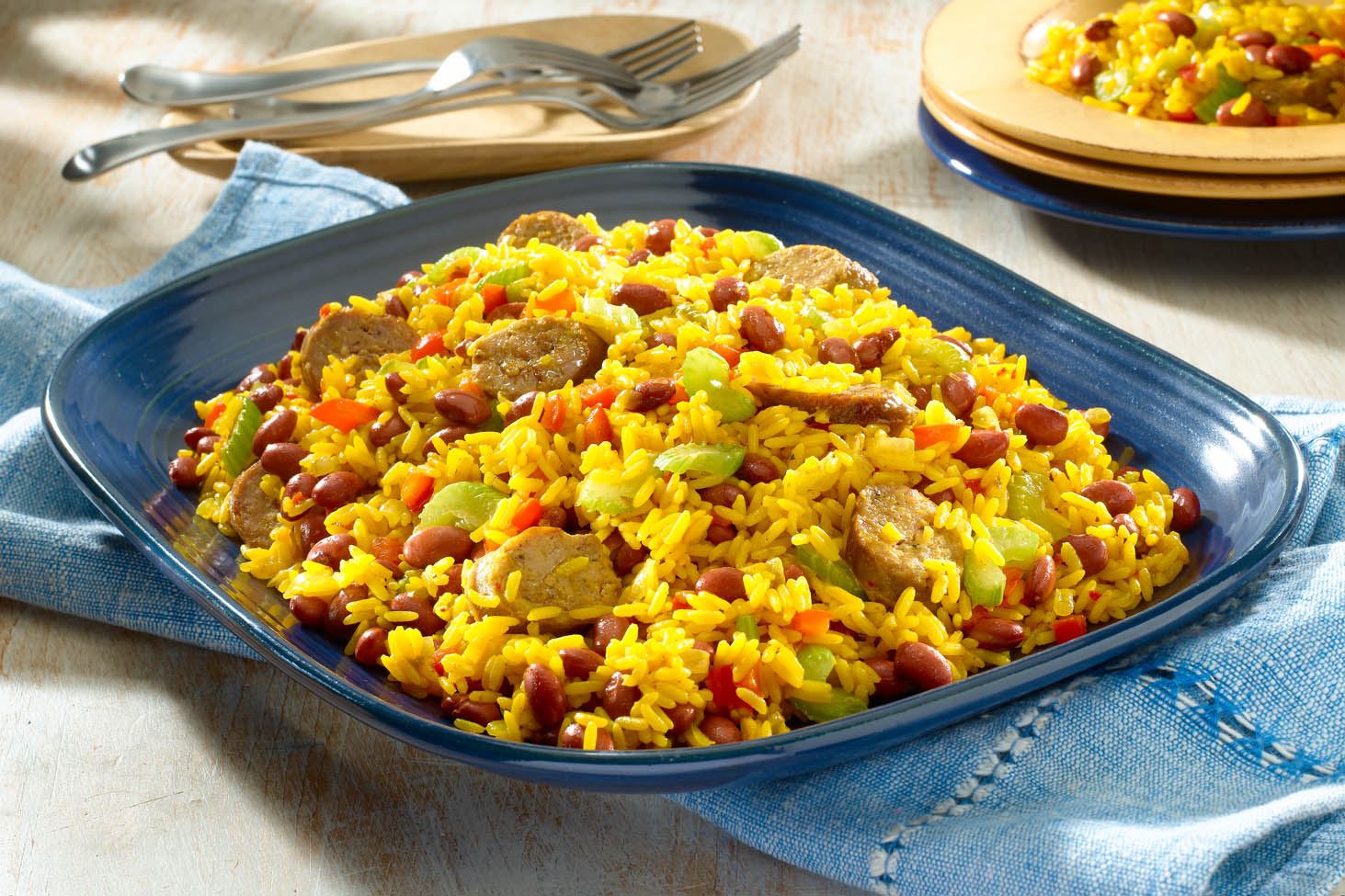 Yellow Rice With Red Beans And Sausage Recipes Goya Foods