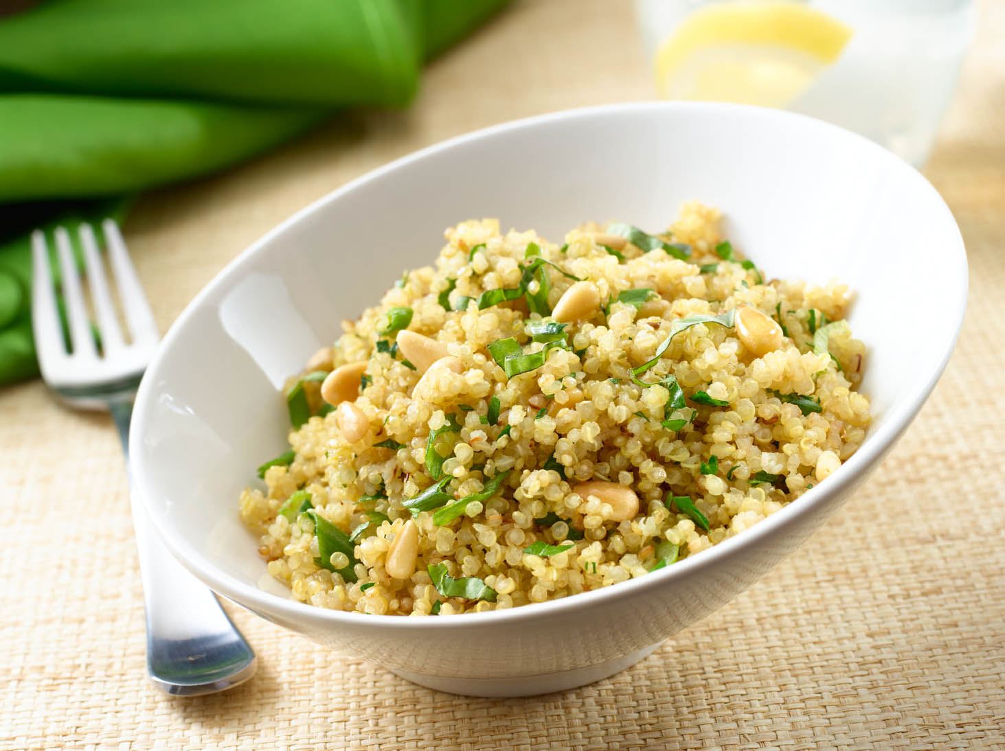 Herbed Quinoa Pilaf with Pine Nuts