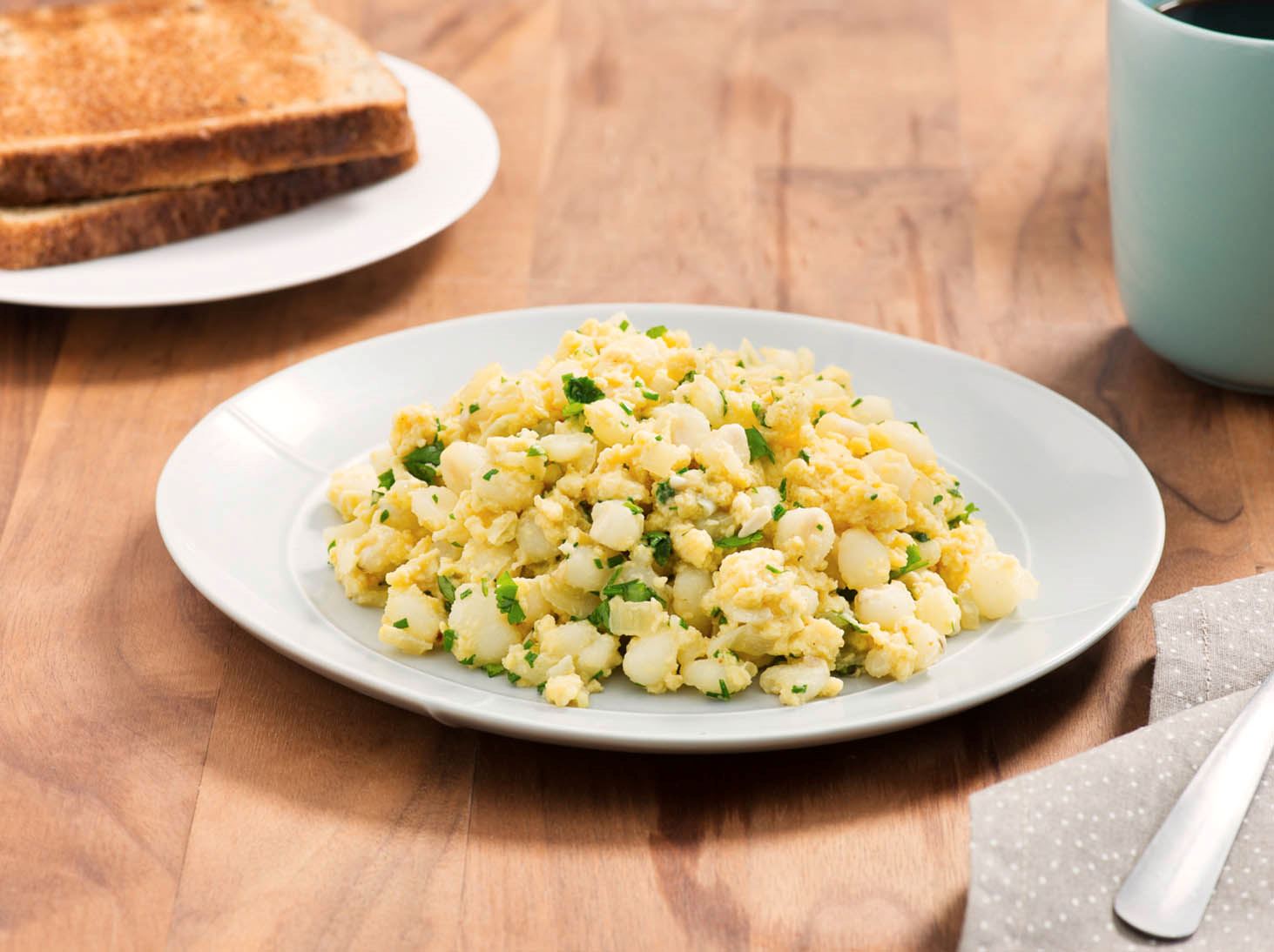 Hominy with Eggs