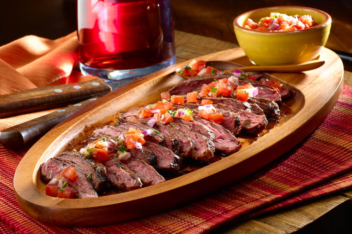 Argentinian Grilled Steaks with Salsa Criolla