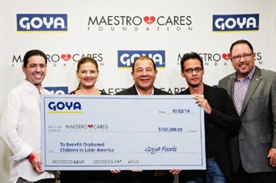 Press Release:  Goya Donates $150,000 to the Maestro Cares Foundation