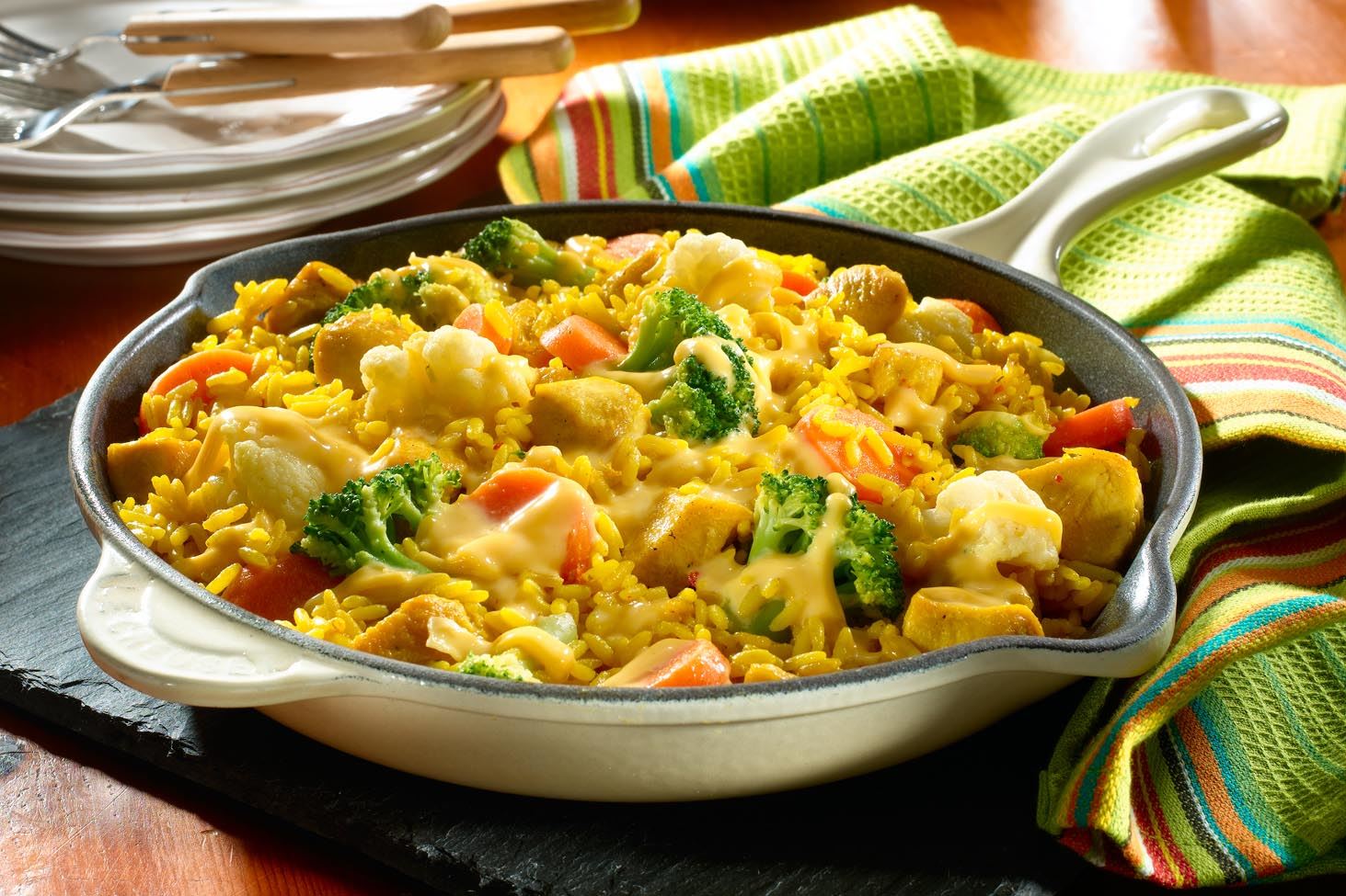 Cheesy Chicken and Vegetable Rice