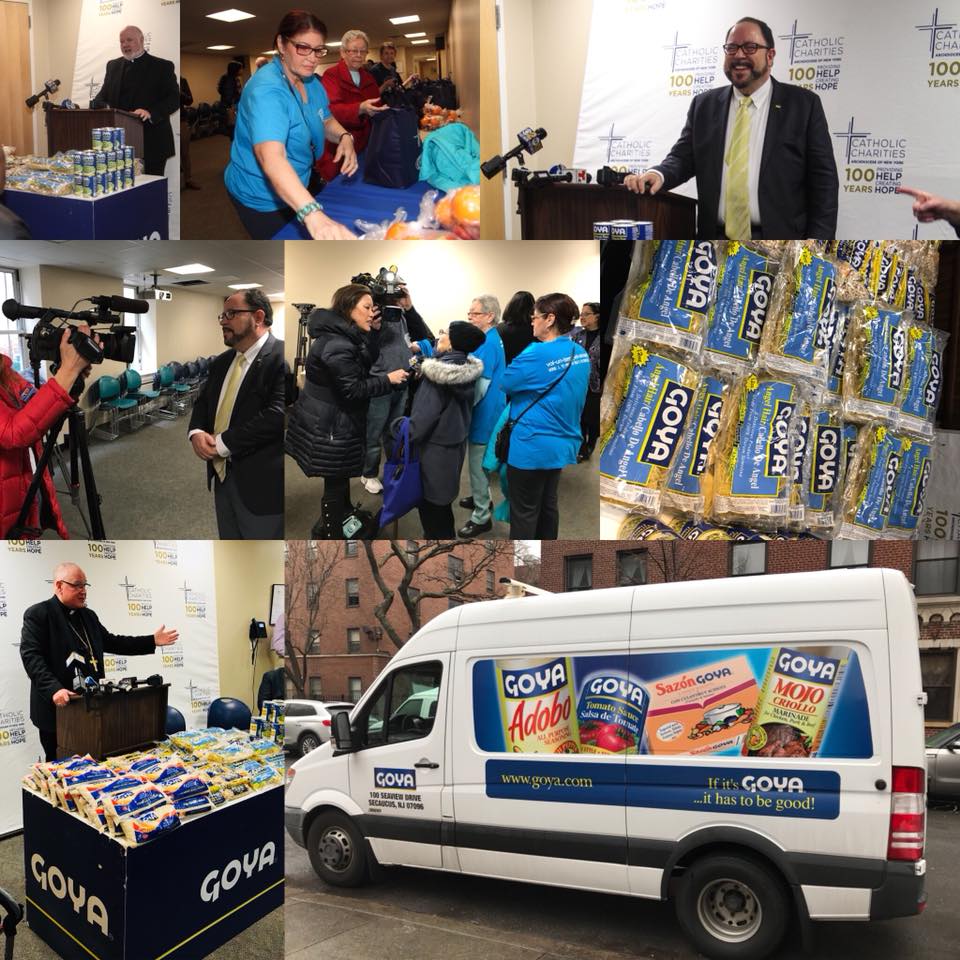 Goya donates 300,000 pounds of food to Catholic Charities of the Archdiocese of New York