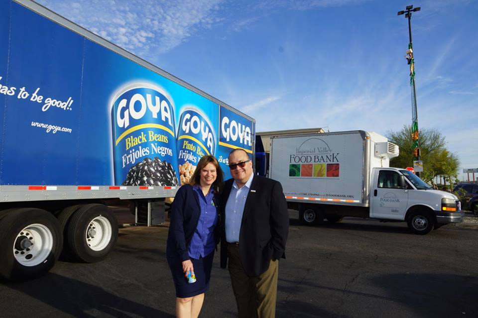 Goya donates 36,000 pounds of food to Feeding San Diego and the Imperial Valley Food Bank in Calexico, California 