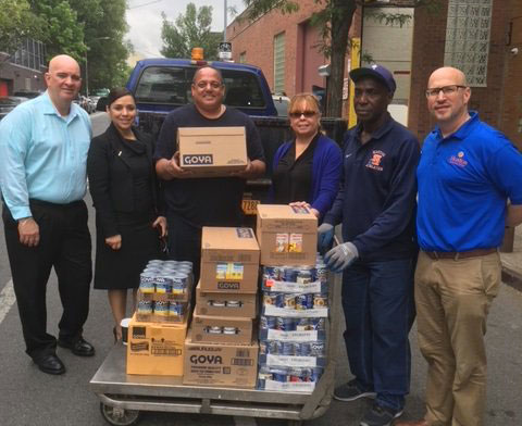 Goya donates food to student food pantry at Hostos Community College