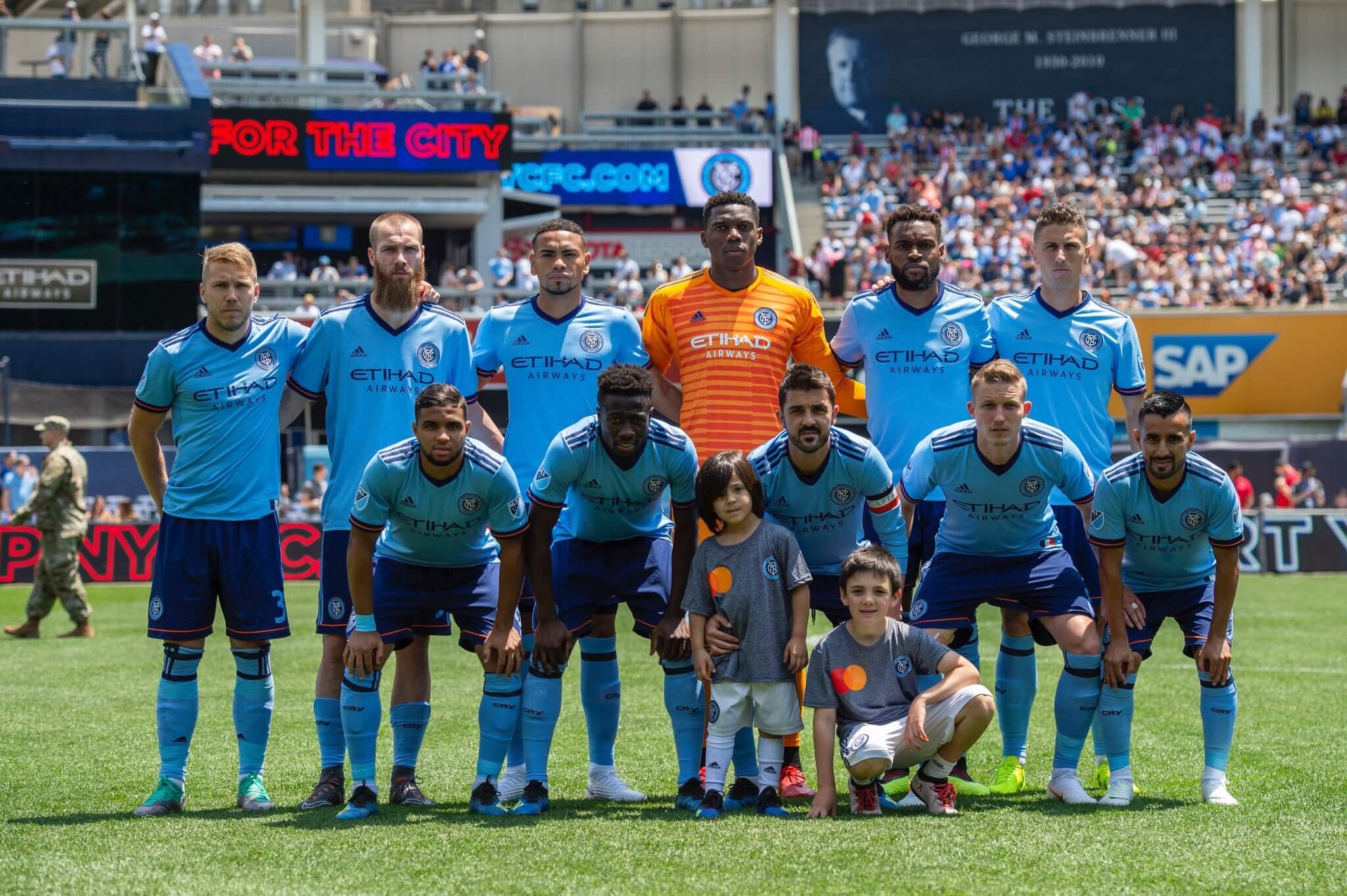 Game day at the NYCFC soccer game! Let’s go blue! #proudsponsors 