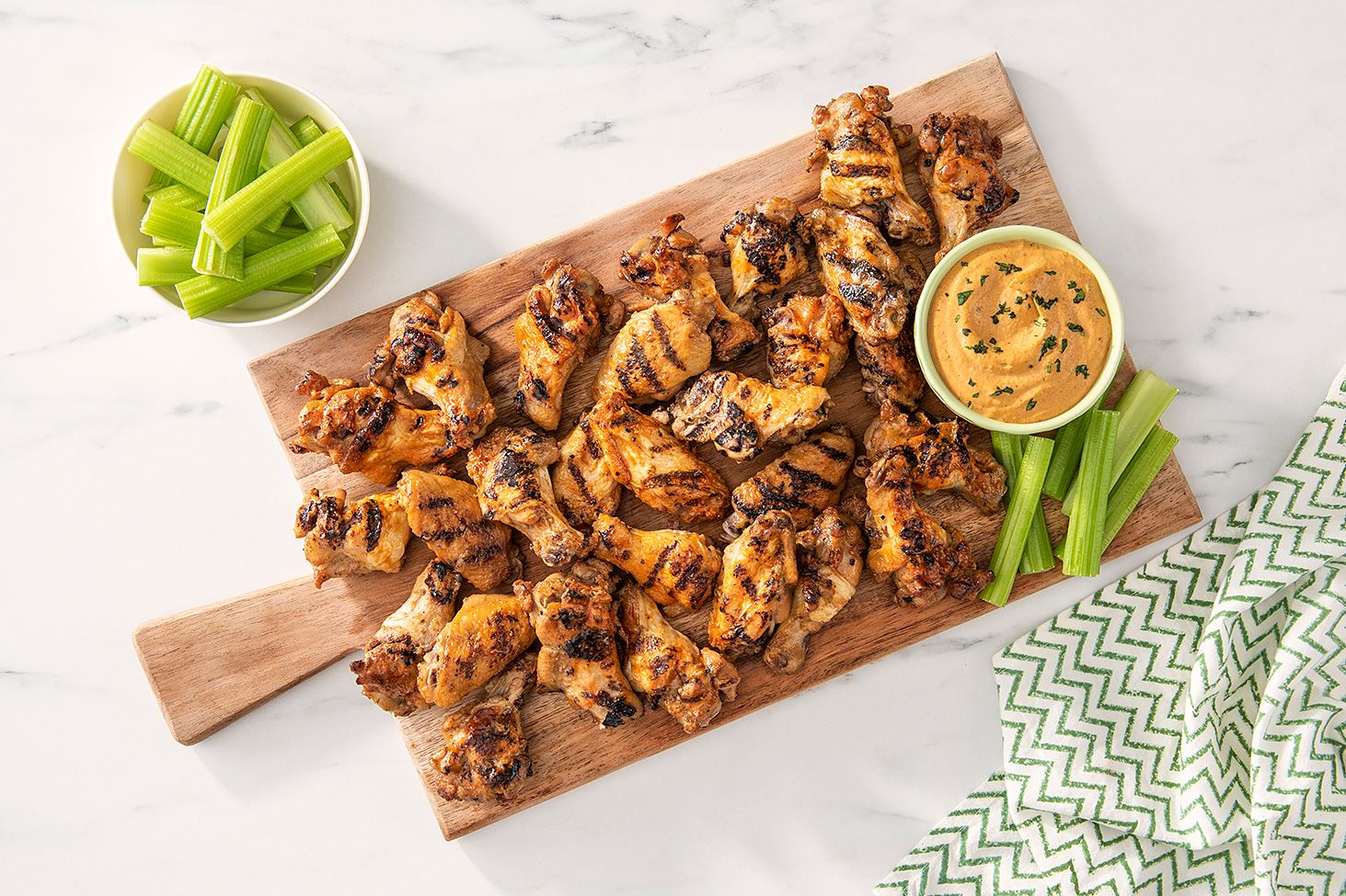 Chicken Wings with Chipotle Cashew Sauce