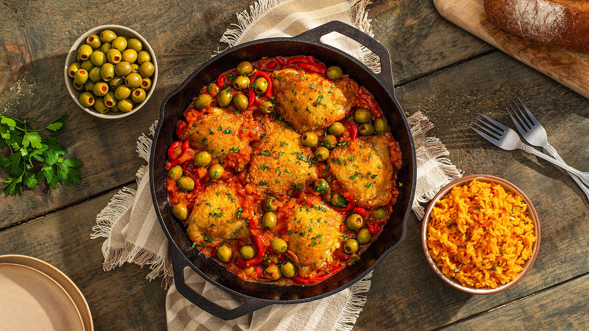 Baked Chicken with Spanish Olives