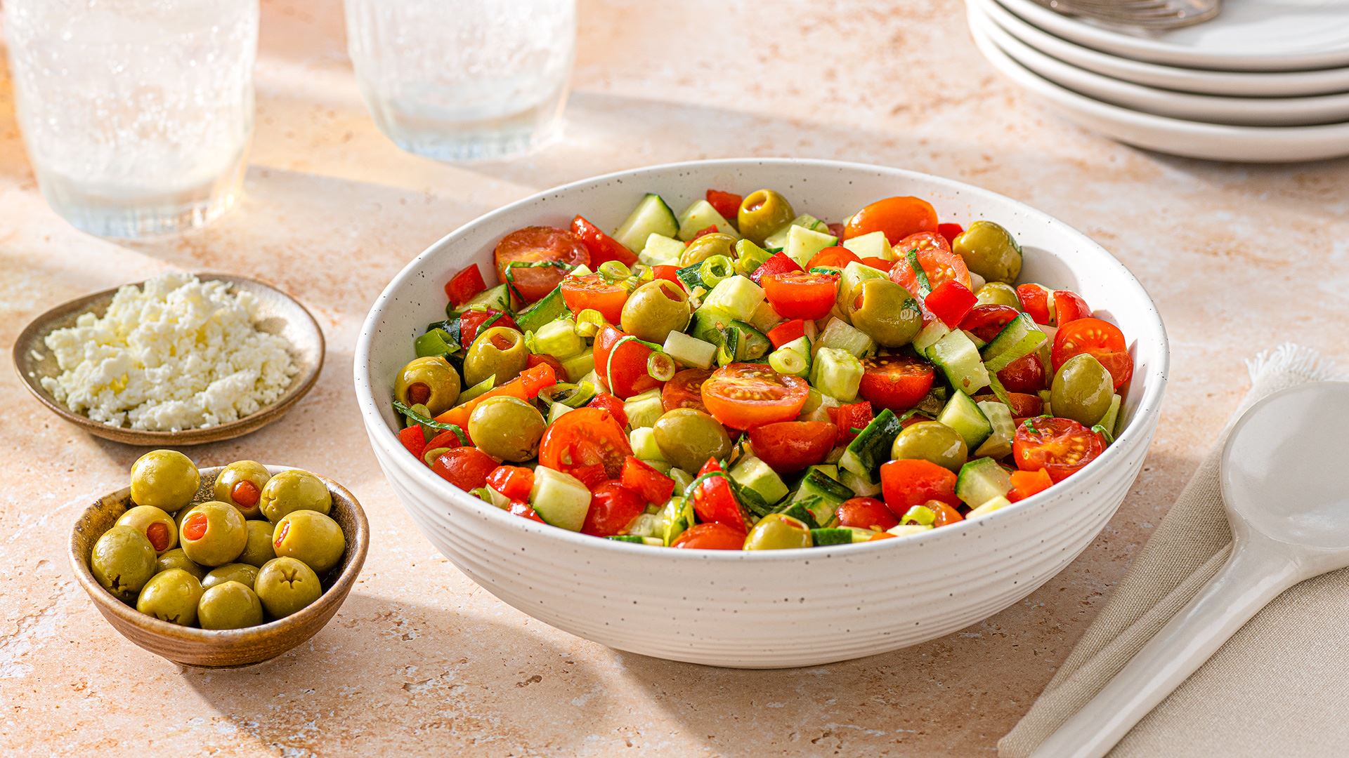 Mediterranean Green Olive Salad - Recipes | Goya Foods