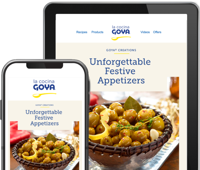 Mobile GOYA Recipes Newsletter