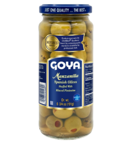 Manzanilla Spanish Olives Stuffed with Minced Pimiento
