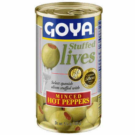 Overflow Stuffed Olives with Minced Hot Peppers_Front