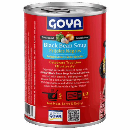 Overflow Guisadas Black Bean Soup Reduced Sodium 15 OZ_Back