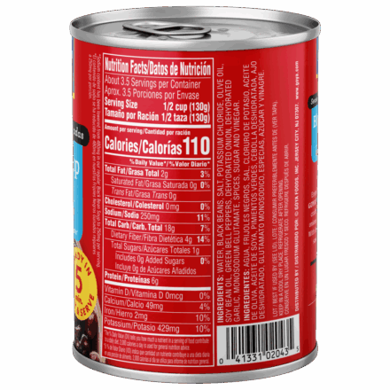 Overflow Guisadas Black Bean Soup Reduced Sodium 15 OZ_Side