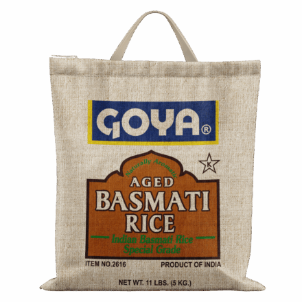 Overflow Basmati Rice Jute Bag 11 LB_Front