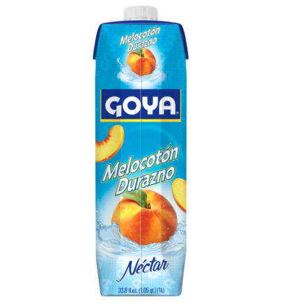 Overflow peach nectar carton