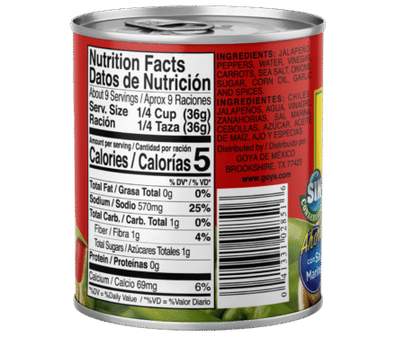 Overflow Green Pickled Jalapeño Peppers 11 OZ_Side