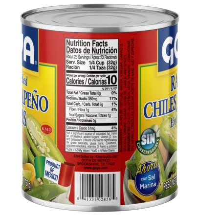 Overflow Green Pickled Sliced Jalapeño Peppers 26 OZ_Side