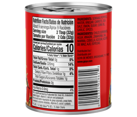 Overflow Green Pickled Serrano Peppers 11 OZ_Side
