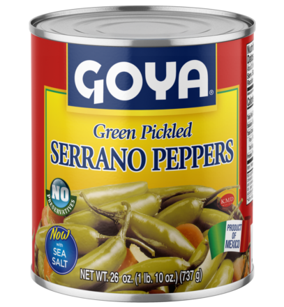 Overflow Green Pickled Serrano Peppers 26 OZ_Front