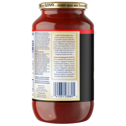 Overflow Meat Flavored Pasta Sauce 25oz Back