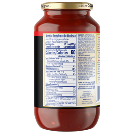 Overflow Meat Flavored Pasta Sauce 25oz Side