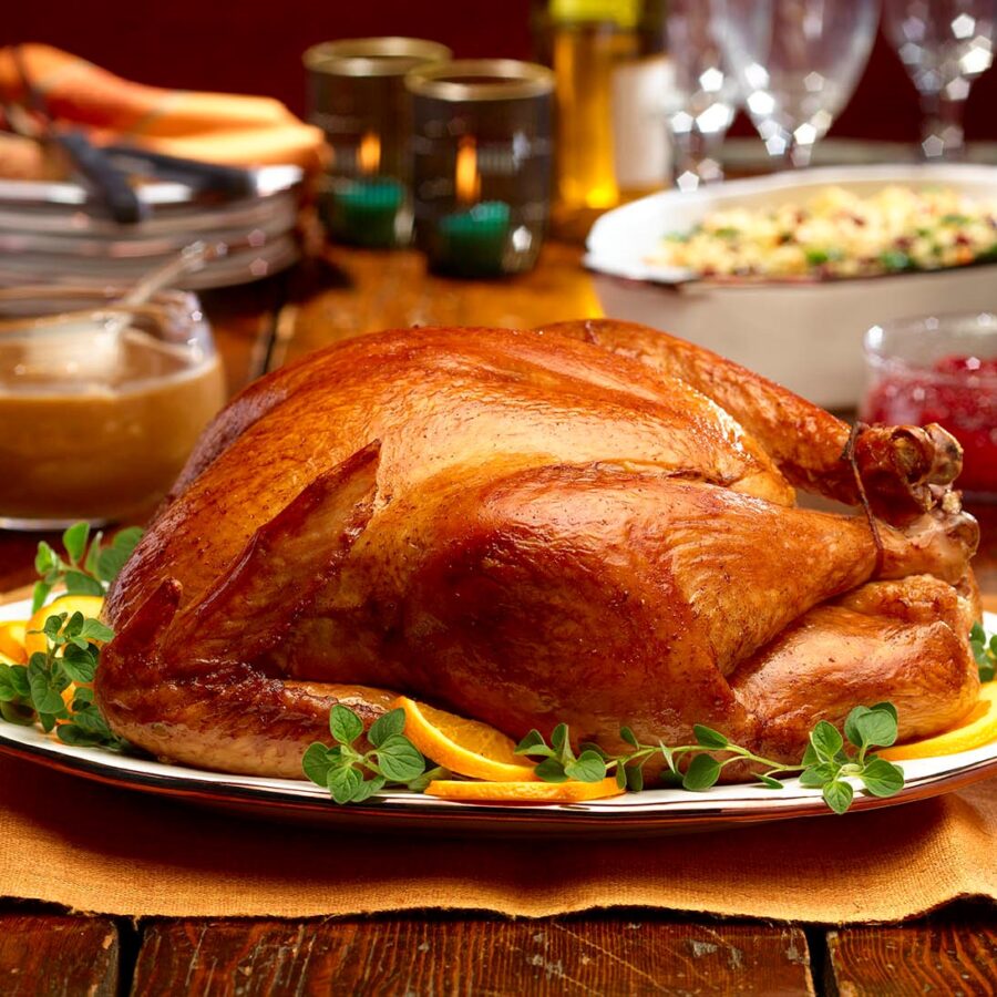 Adobo-Brined Turkey with Caramelized Onion Gravy