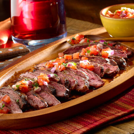 MyPlate Argentinian Grilled Steaks with Salsa Criolla