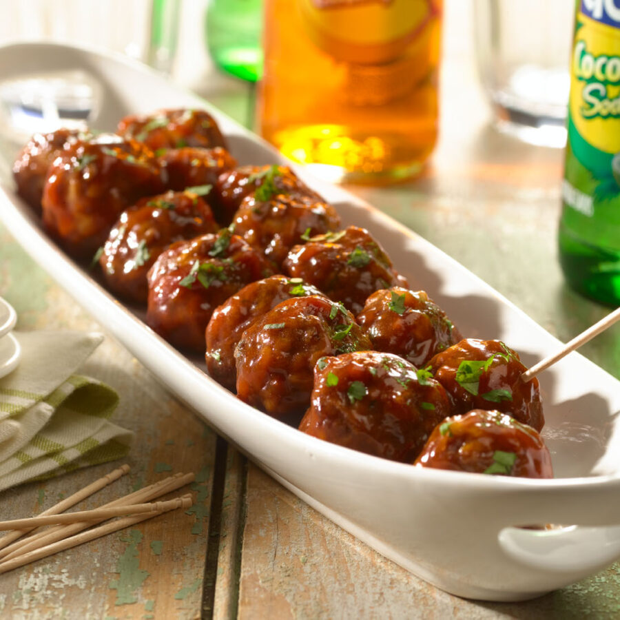 Coctel de Albóndigas de Carne y Tocino