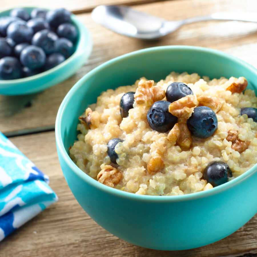 Breakfast Quinoa with Blueberries
