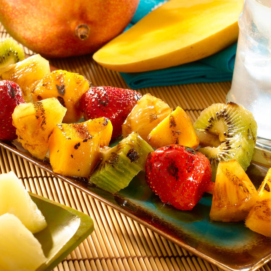 MyPlate Caribbean Fruit Skewers