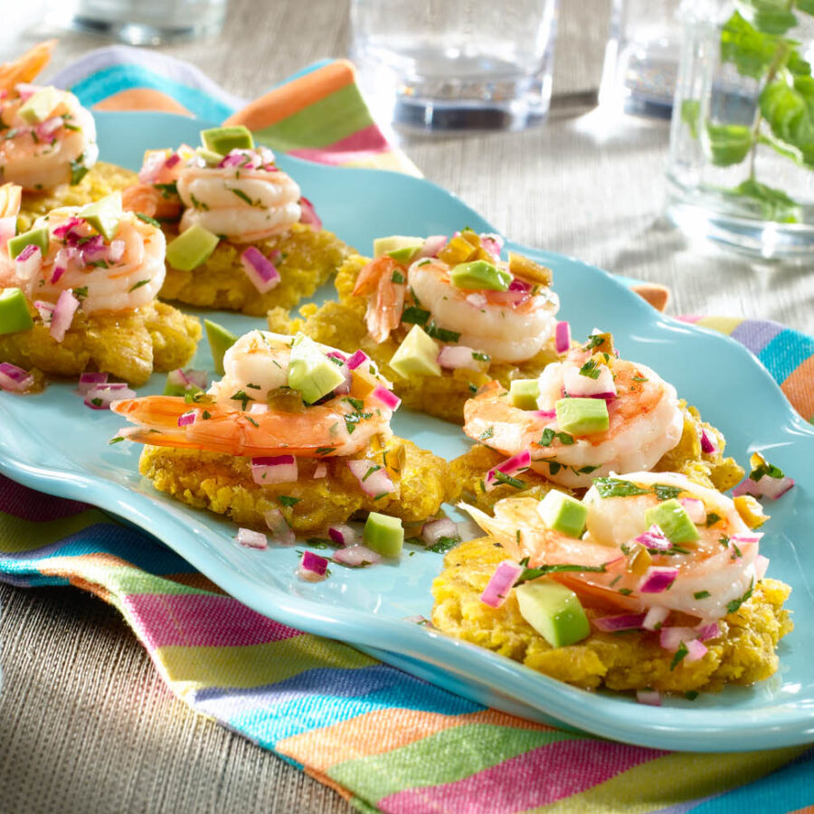 Caribbean Shrimp Fried Plantains