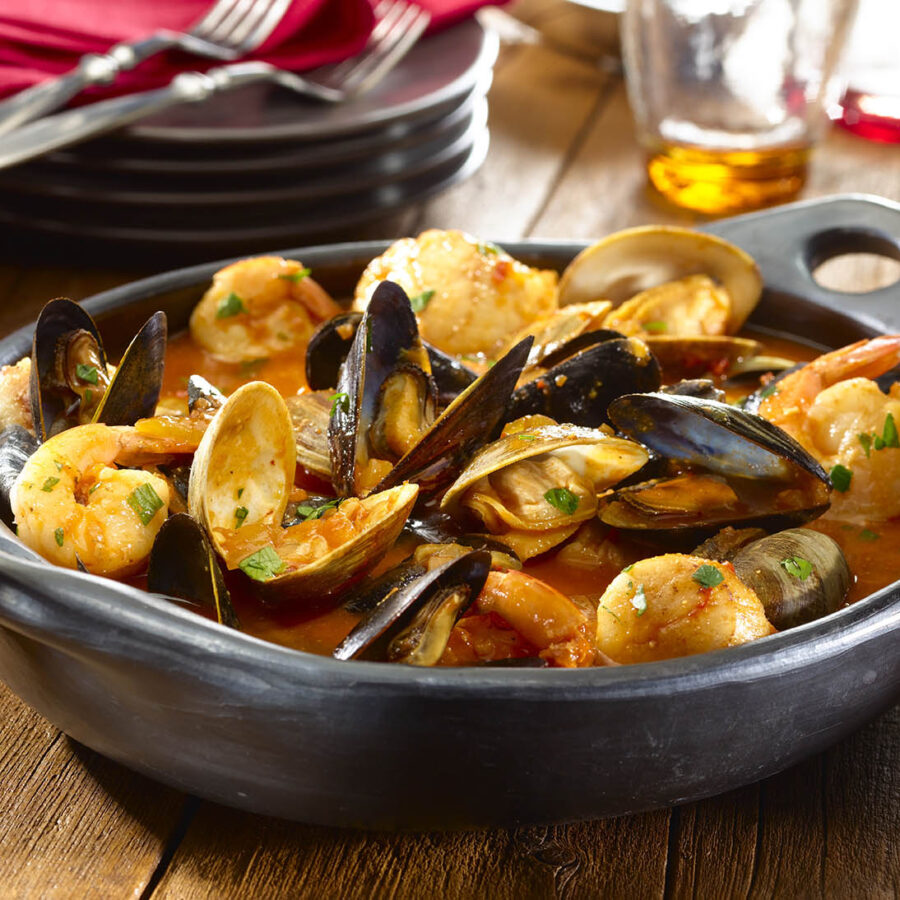 Cazuela de Mariscos – Spanish-Style Shellfish Stew