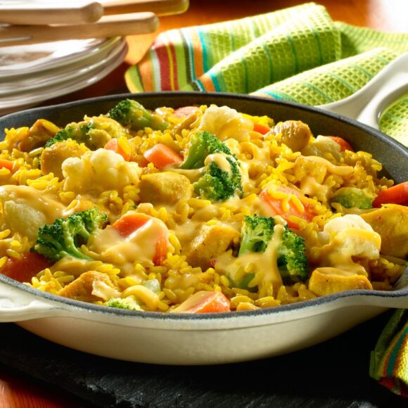 Cheesy Chicken and Vegetable Rice