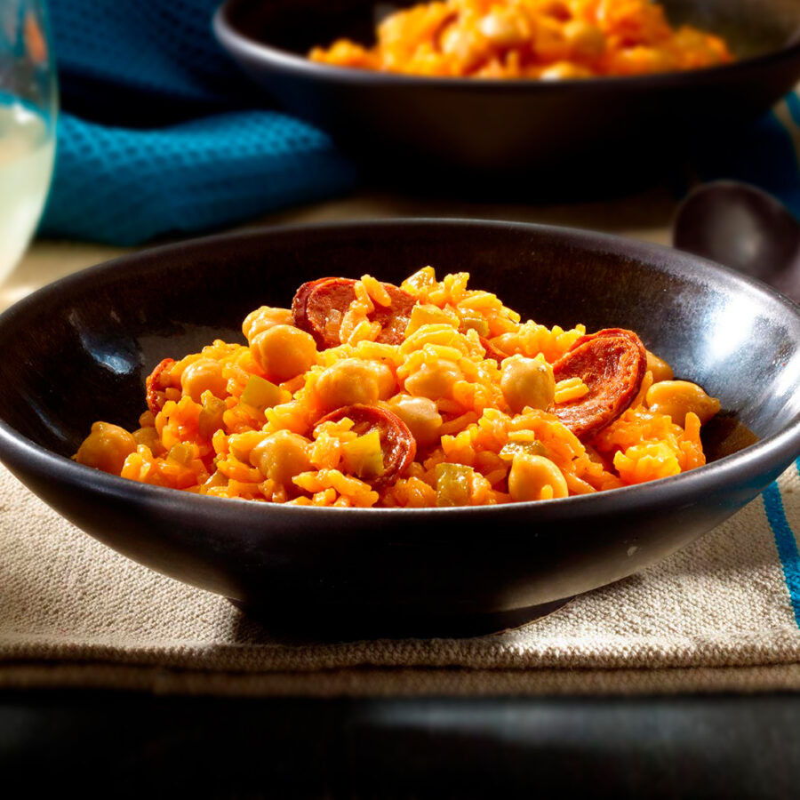 Chickpeas with Sausage and Rice