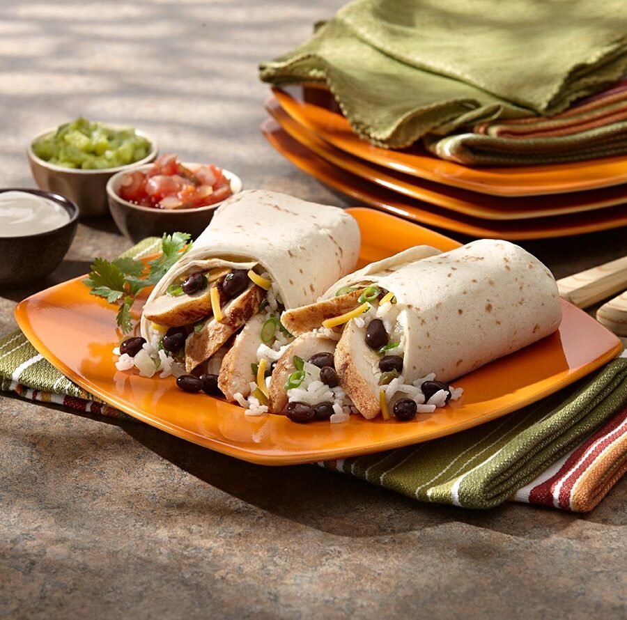 Chicken and Black Bean Burritos