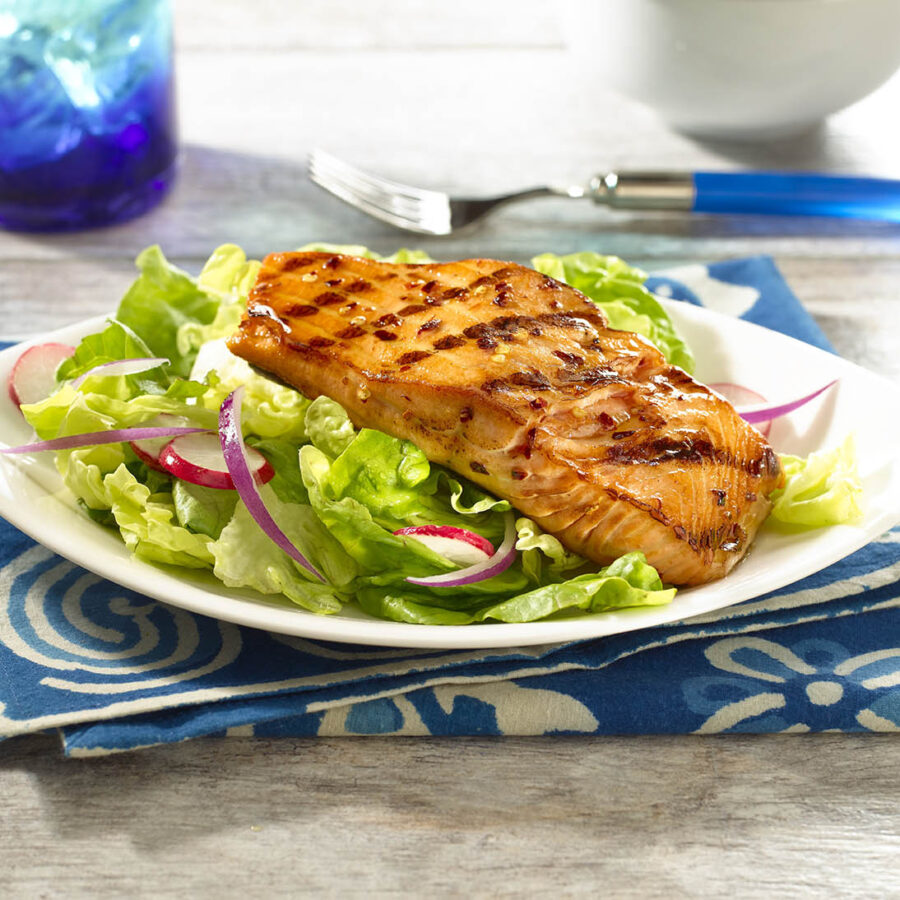 Salmón Glaseado con  Miel