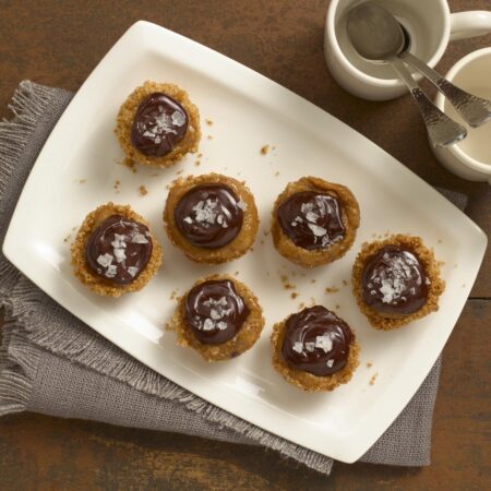 Tartaletas de Chocolate y Coco con Caramelo