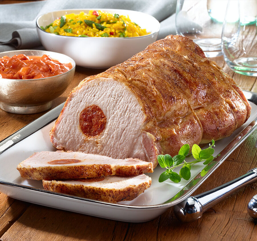 Lomo de Cerdo Relleno con Chorizo