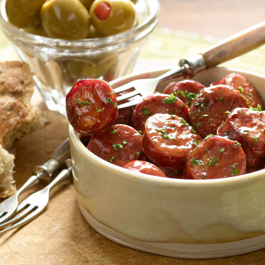Chorizo with Wine