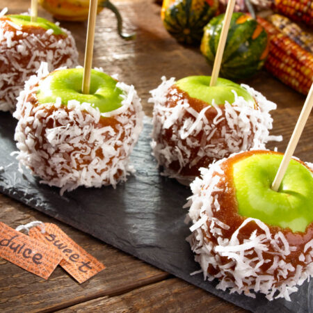 Coconut Caramel Apples