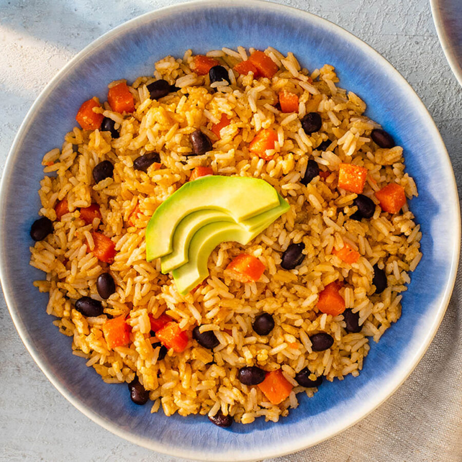 Arroz Jazmín con Coco y Frijoles Negros