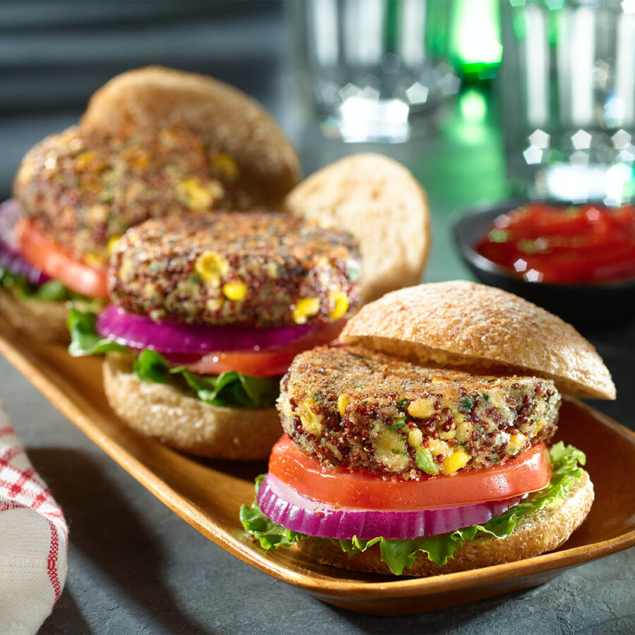 Mini Hamburguesas de Quinua y Maíz
