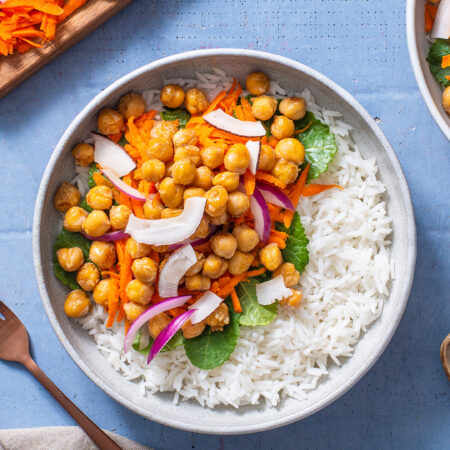 Crispy Chickpeas and Coconut Rice Bowl