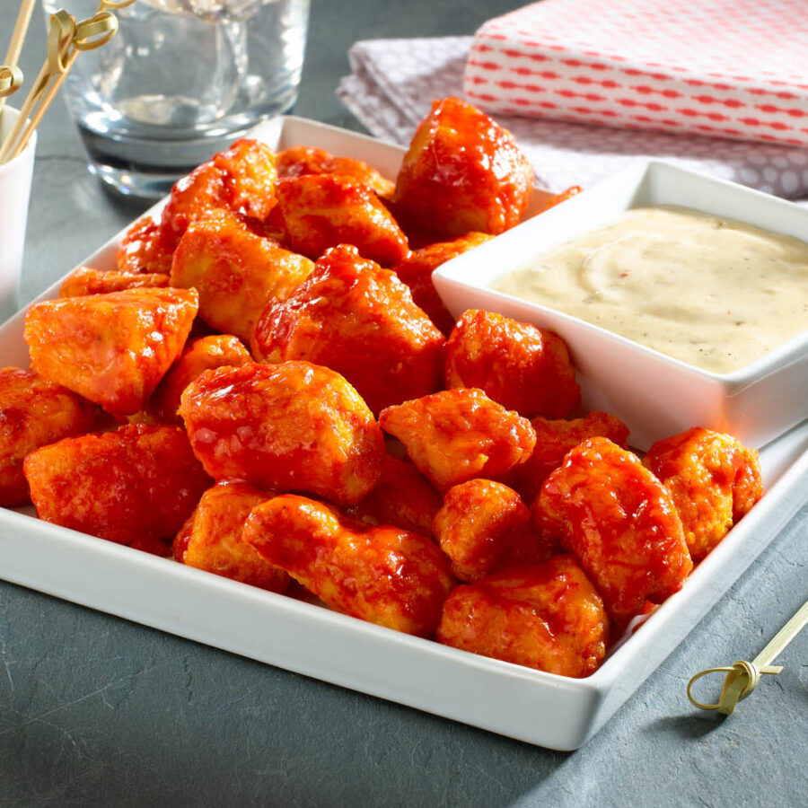 Goya-Style Boneless Buffalo Chicken Bites
