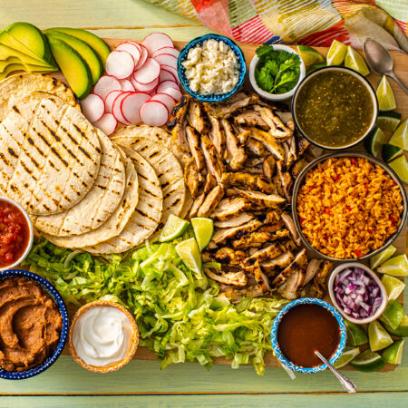 Grilled Chicken Taco Board