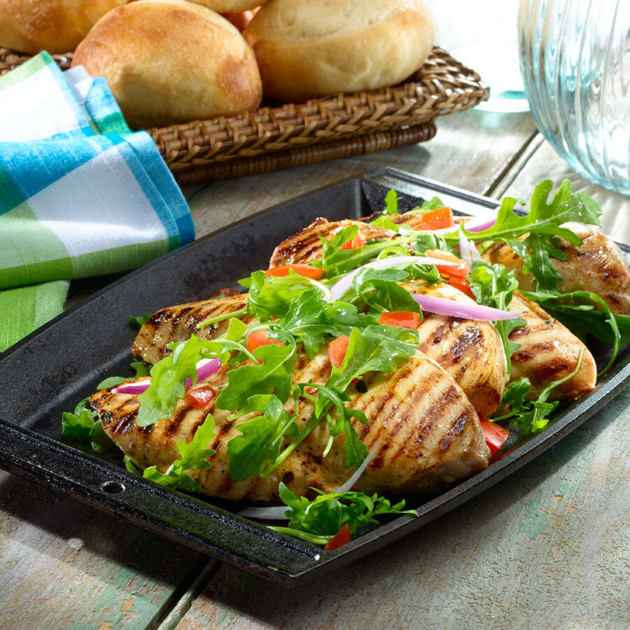 Grilled Mojo Chicken with Arugula Salad