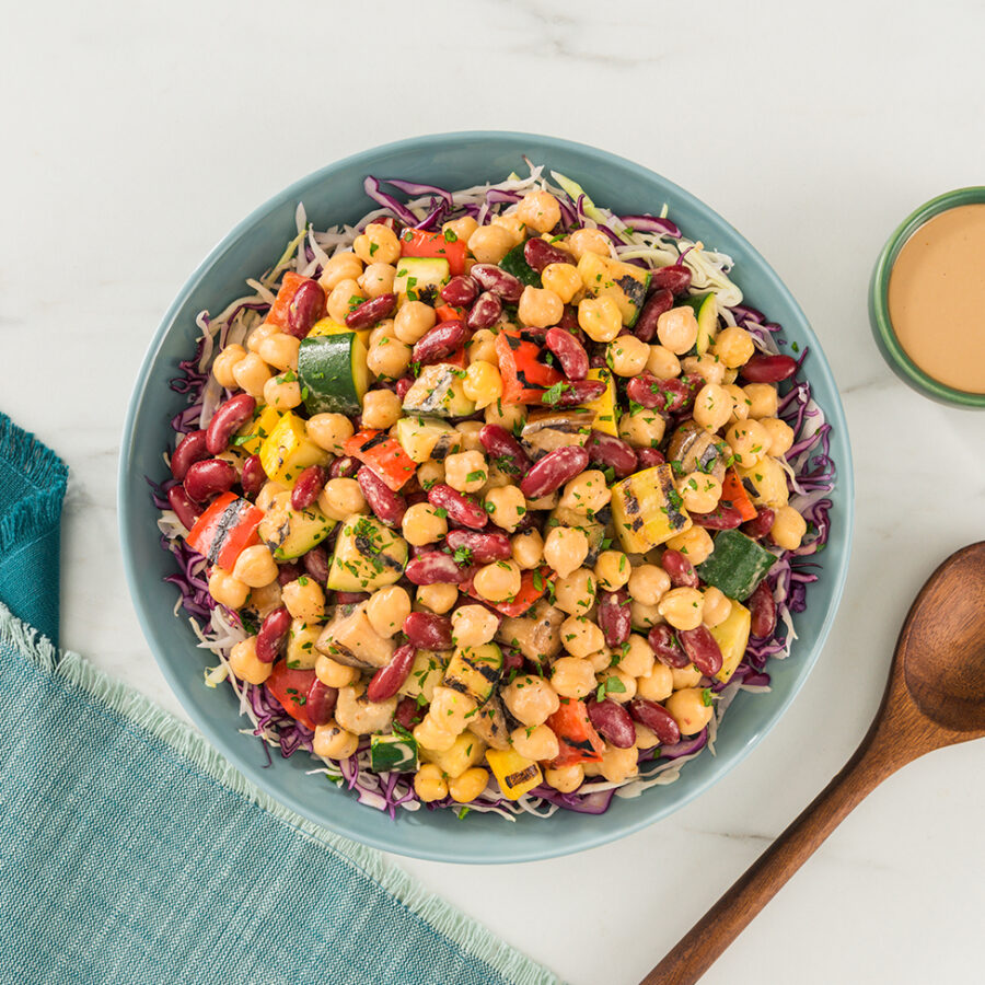 Grilled Vegetable and Bean Salad